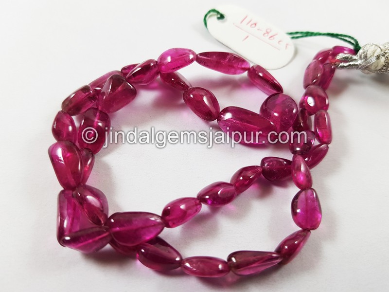 Rubellite Smooth Nugget Beads